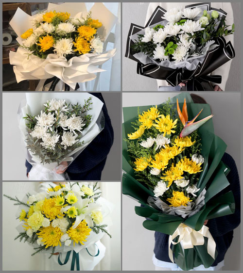 贵州毕节市黔西县中坪镇沙旮村白事花束代送